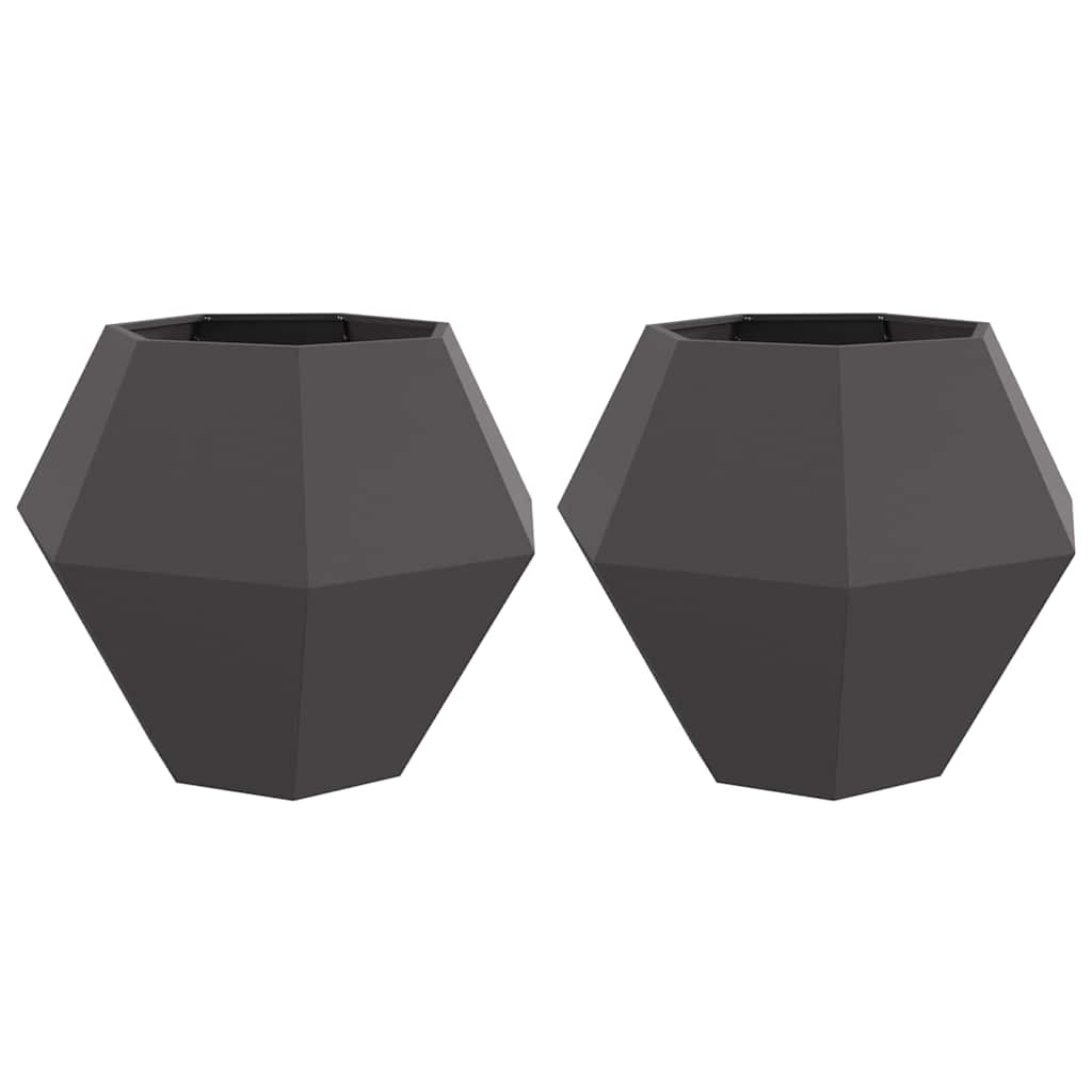 Sadilica 2 pcs Crna 100 x 100 x 80 cm Čelik