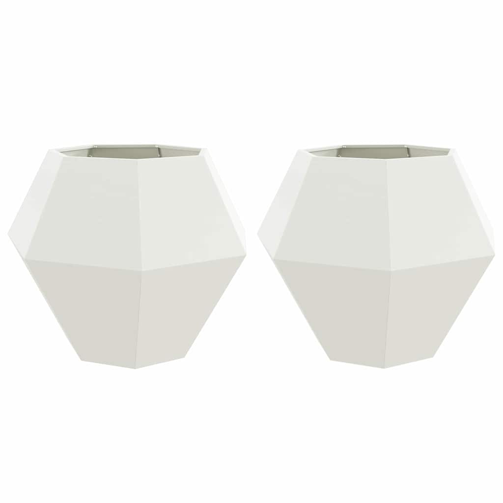 Sadilica 2 pcs Bijelo 100 x 100 x 80 cm Čelik