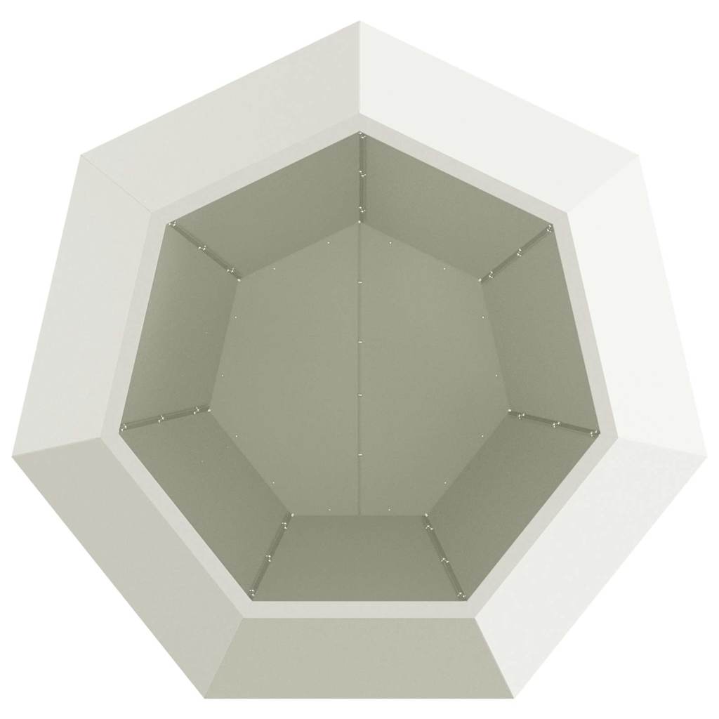 Sadilica 2 pcs Bijelo 100 x 100 x 80 cm Čelik
