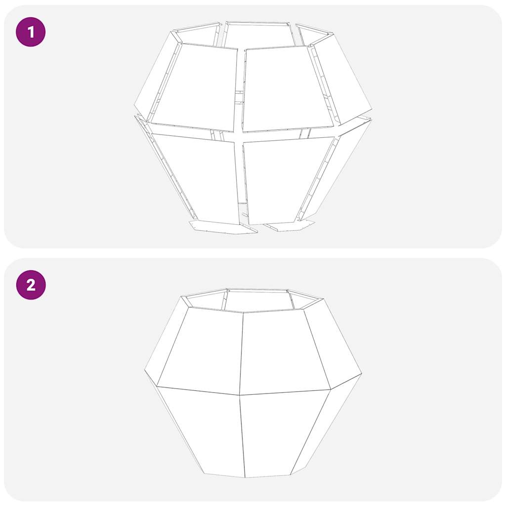 Sadilica 2 pcs Antracit 100 x 100 x 80 cm Čelik