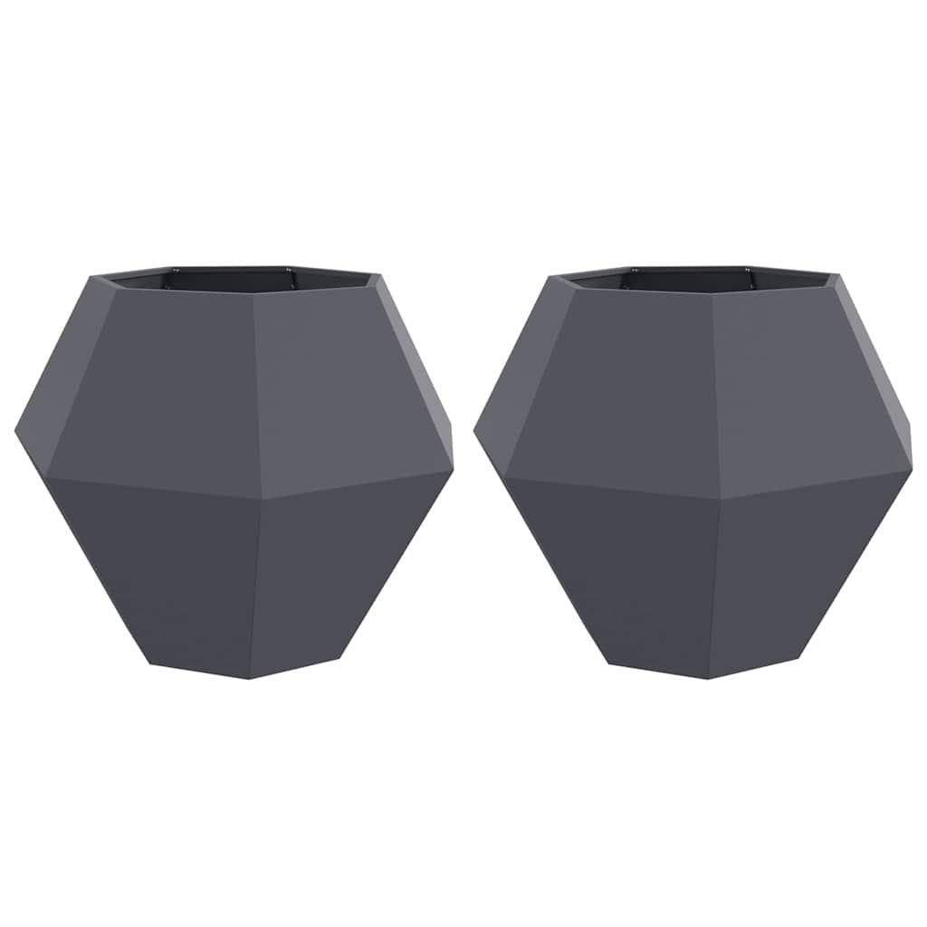 Sadilica 2 pcs Antracit 100 x 100 x 80 cm Čelik