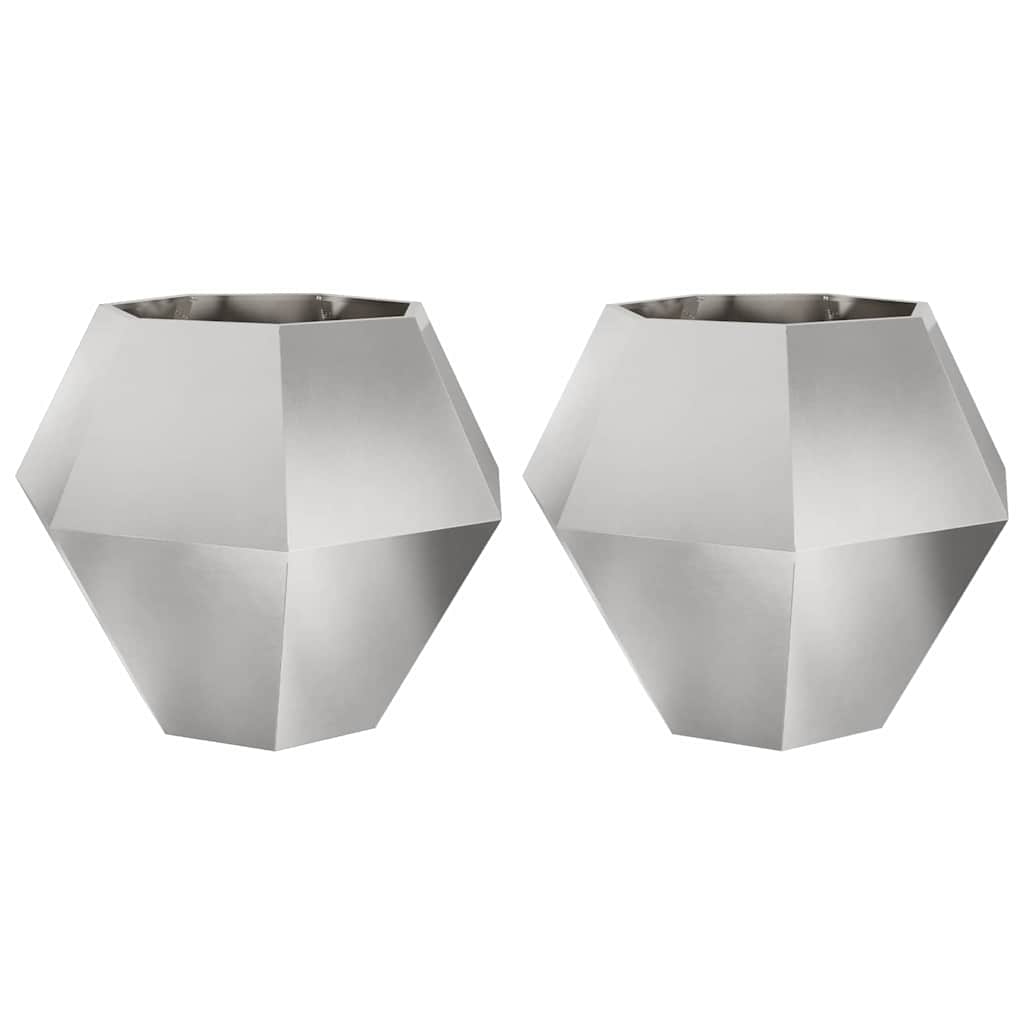 Sadilica 2 pcs Srebrno 100 x 100 x 80 cm Nehrđajući čelik