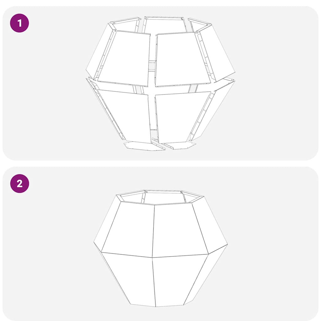 Sadilica 2 pcs Crna 75 x 75 x 60 cm Čelik
