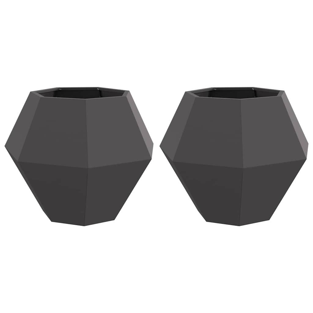 Sadilica 2 pcs Crna 75 x 75 x 60 cm Čelik