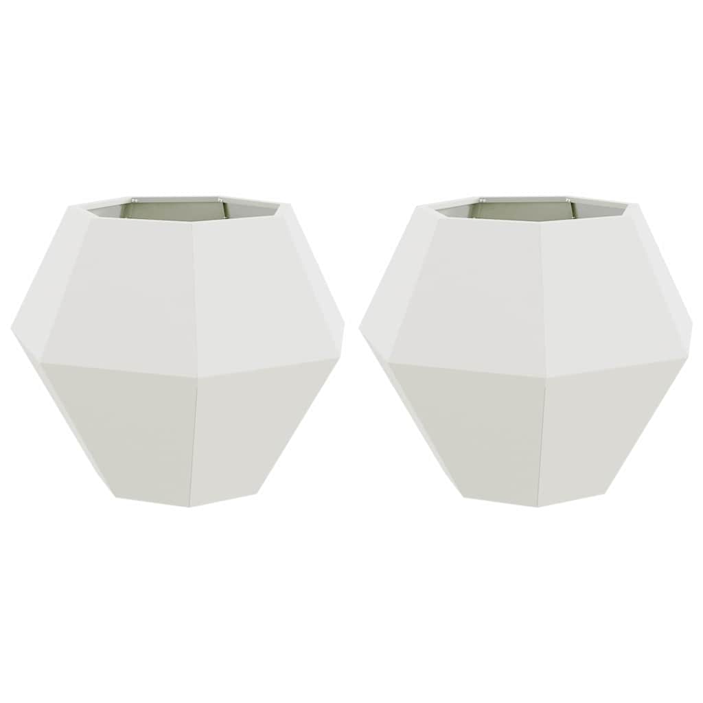 Sadilica 2 pcs Bijelo 75 x 75 x 60 cm Čelik