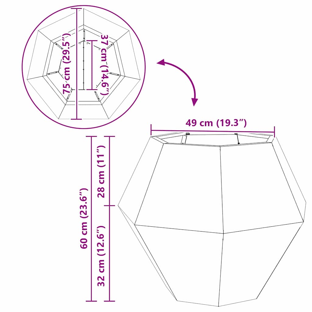 Sadilica 2 pcs Bijelo 75 x 75 x 60 cm Čelik