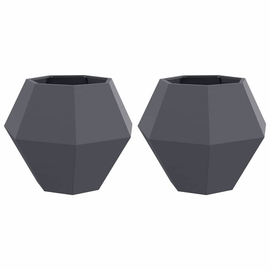 Sadilica 2 pcs Antracit 75 x 75 x 60 cm Čelik