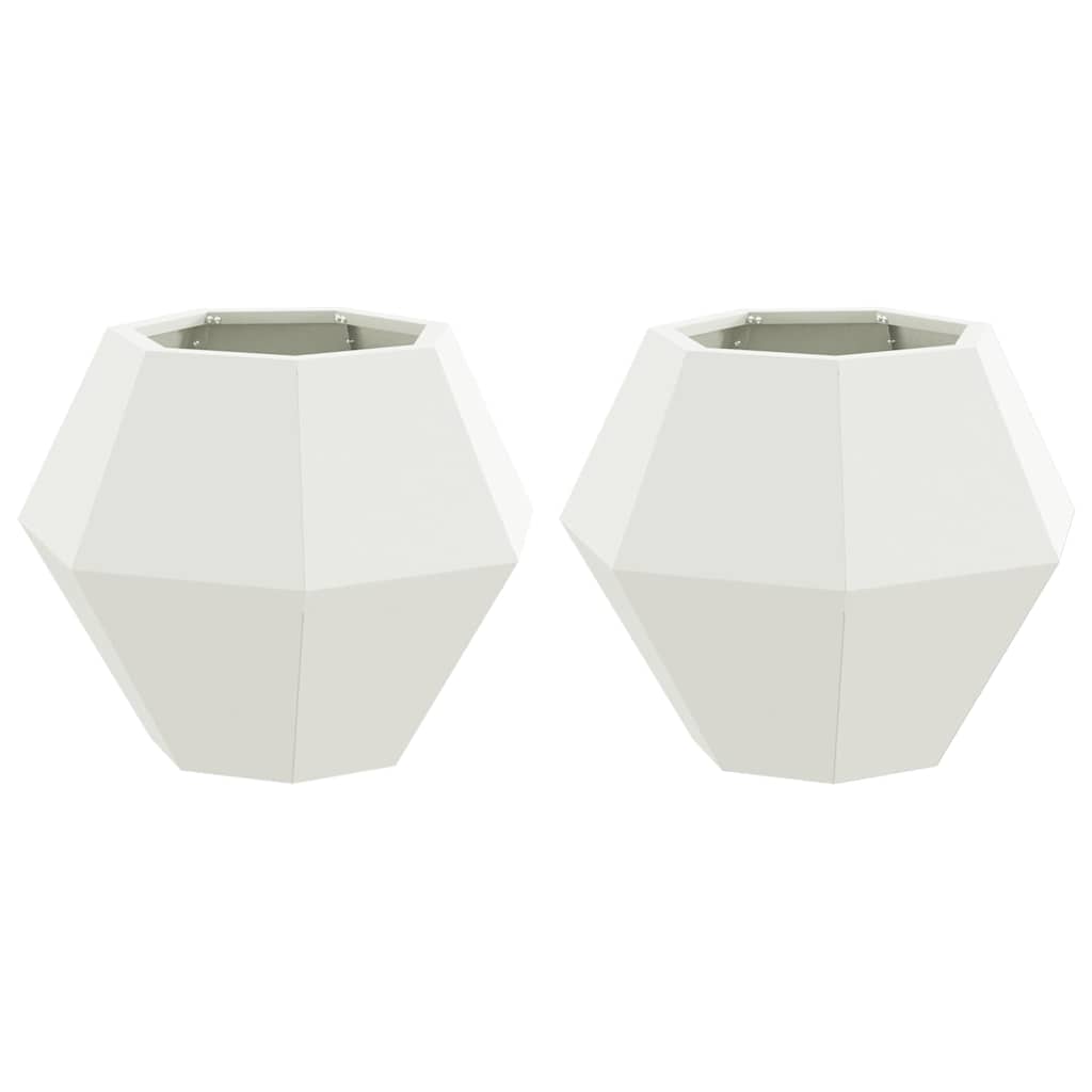 Sadilica 2 pcs Bijelo 50 x 50 x 40 cm Čelik