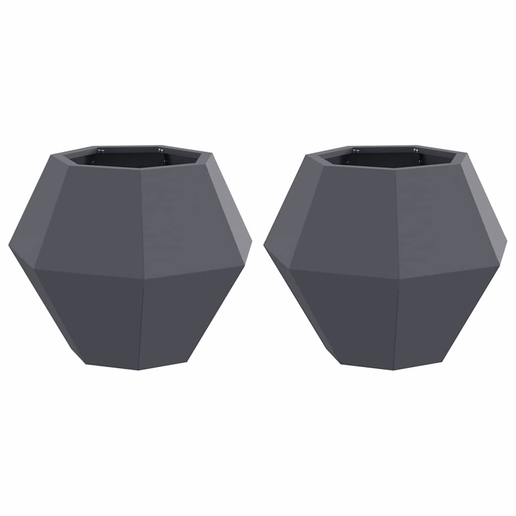 Sadilica 2 pcs Antracit 50 x 50 x 40 cm Čelik