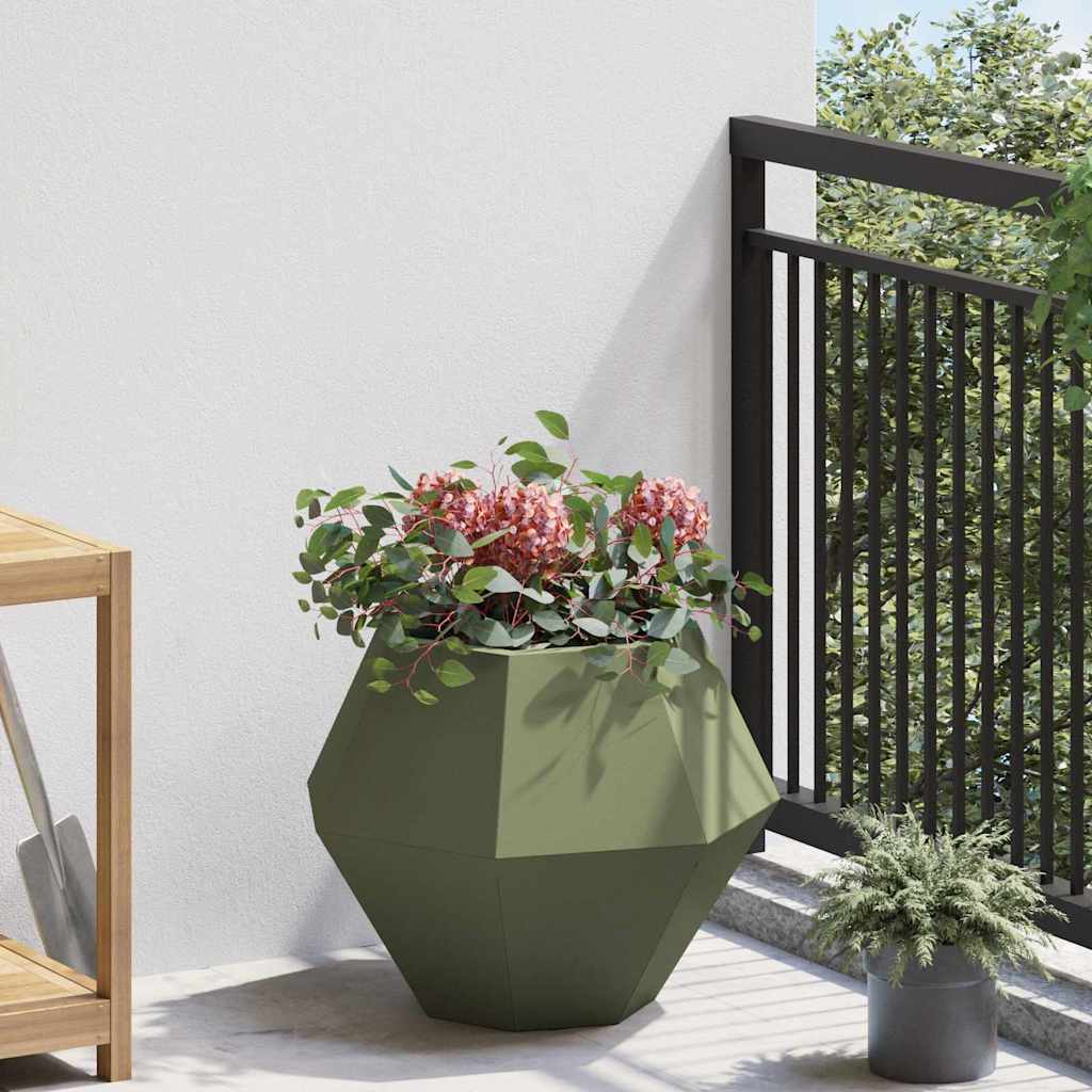 Sadilica 2 pcs Maslinasto zelena 50 x 50 x 40 cm Čelik