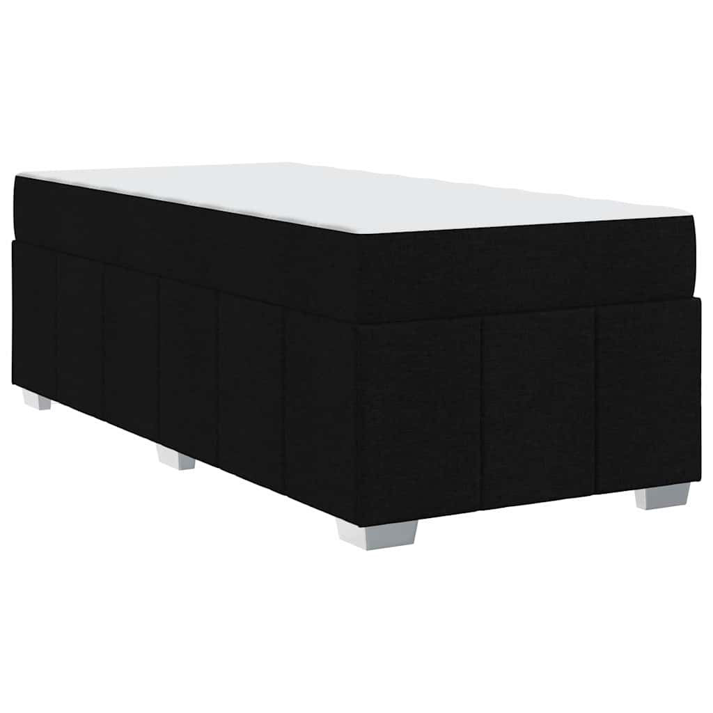 Krevetna konstrukcija s madracem Crna 80 x 200 cm tkanina