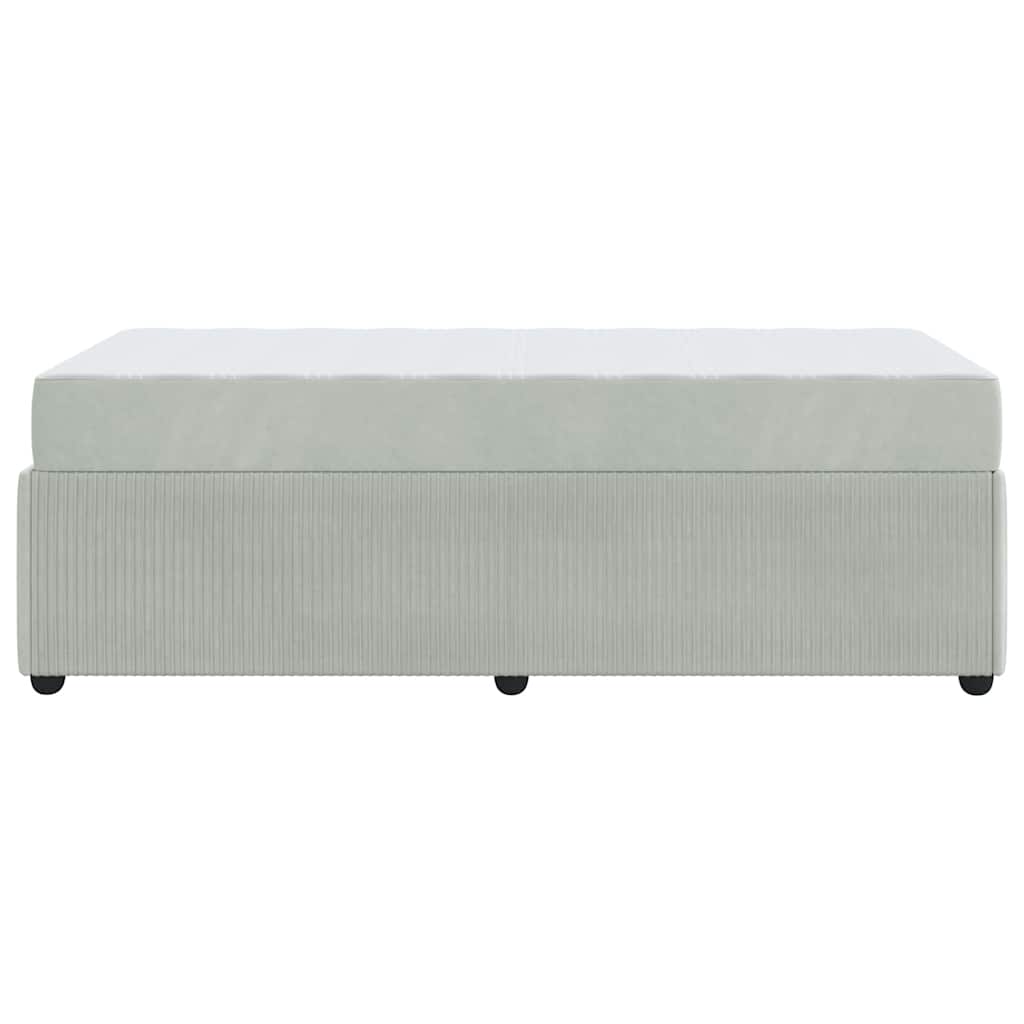 Krevetna konstrukcija Svijetlo siva 80 x 200 cm tkanina