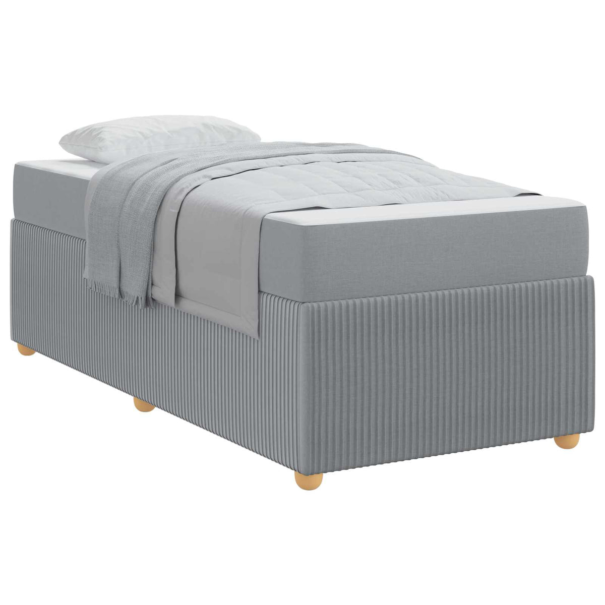 Krevetna konstrukcija Svijetlo siva 90 x 190 cm tkanina