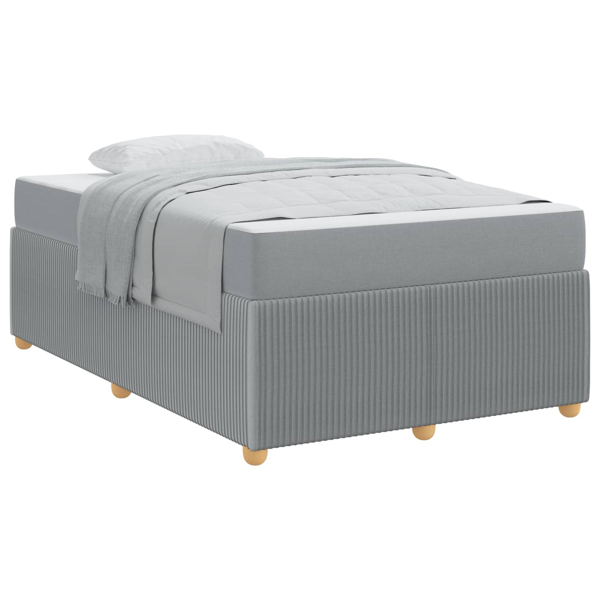Krevetna konstrukcija Svijetlo siva 120 x 190 cm tkanina