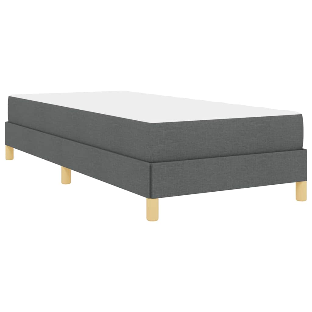 Krevet s opruga kutije Tamno siva 100 x 200 cm tkanina