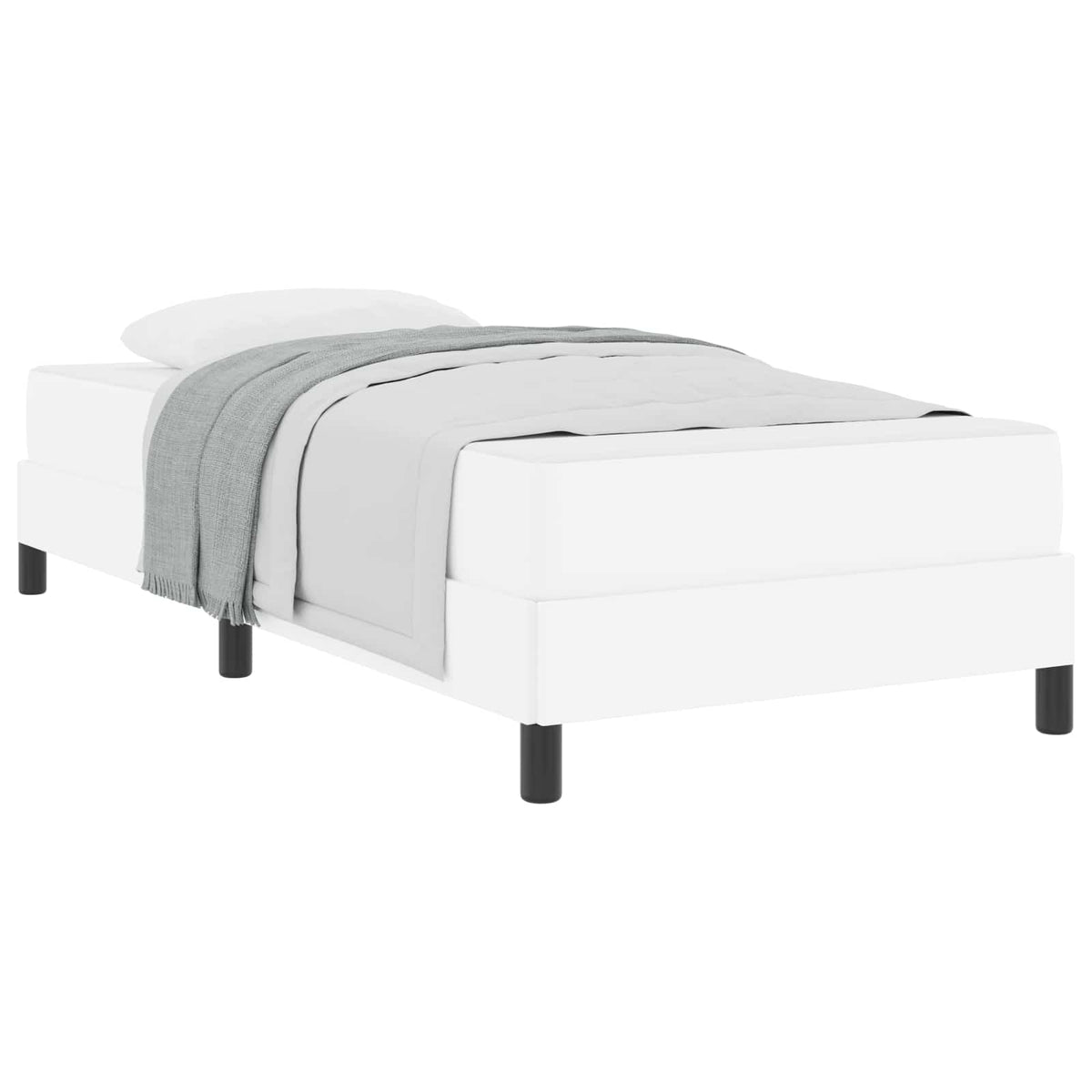 Krevetna konstrukcija Čista bijela 90 x 200 cm tkanina