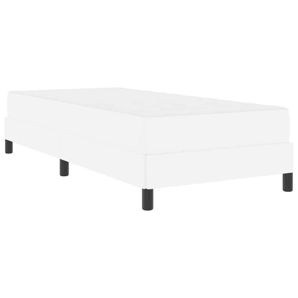 Krevetna konstrukcija Čista bijela 90 x 200 cm tkanina