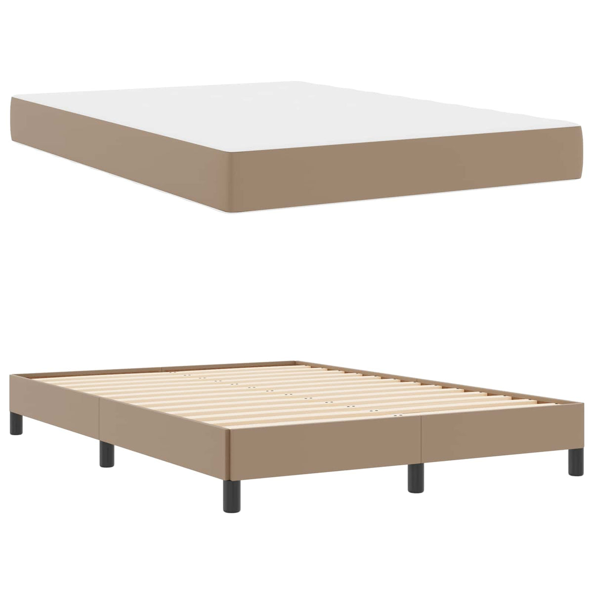 Krevetna konstrukcija Boja cappuccina 140 x 190 cm tkanina