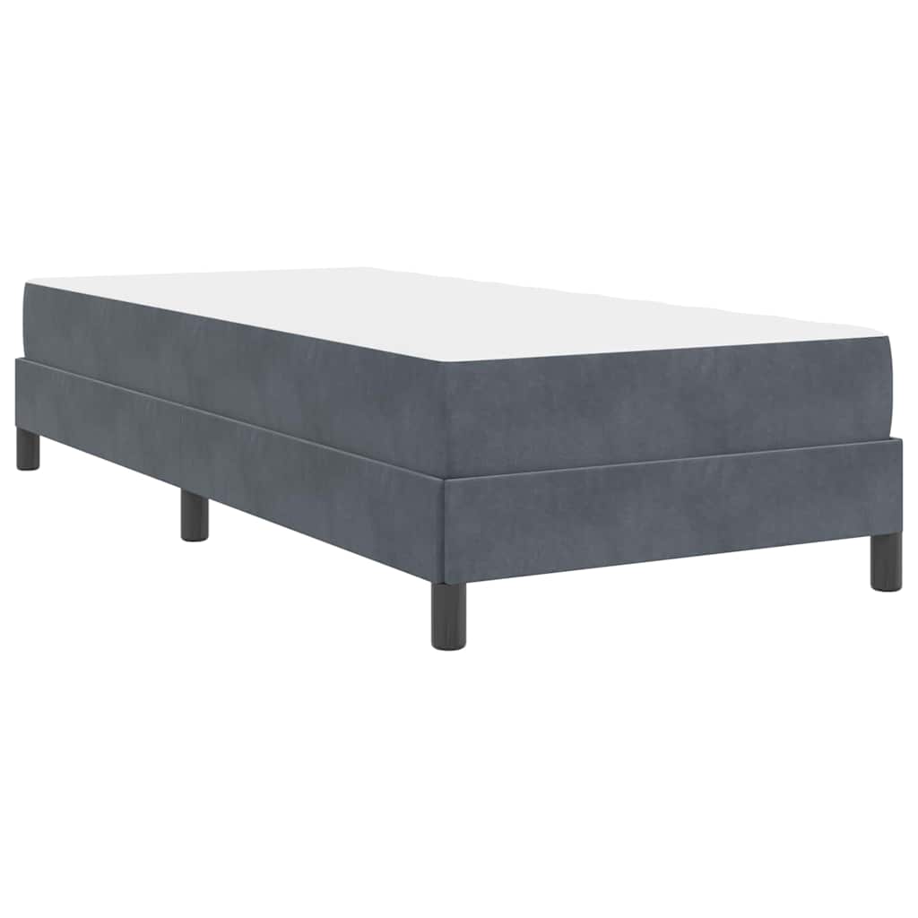 Krevet s opruga kutije Tamno siva 80 x 210 cm tkanina