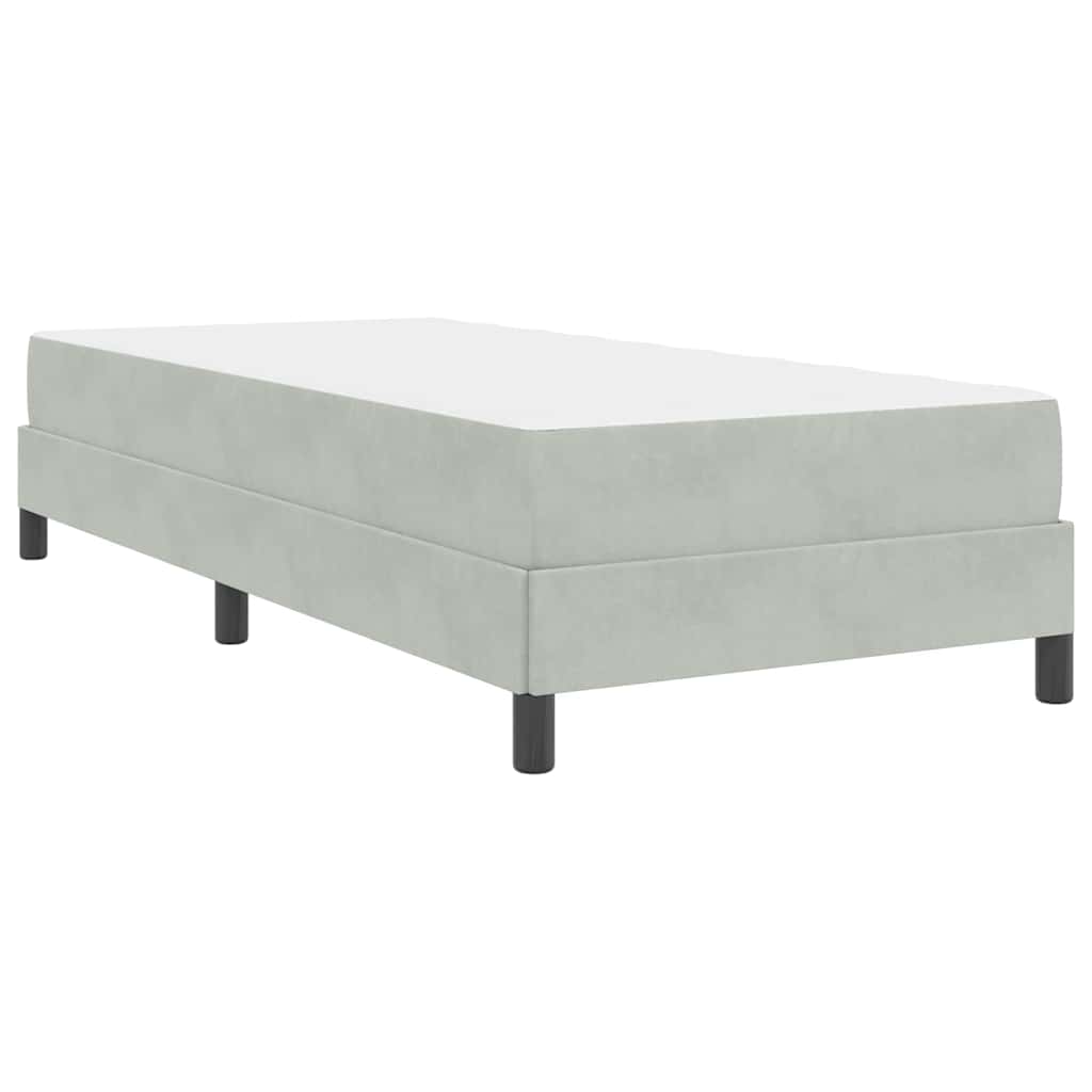 Krevet s opruga kutije Svijetlo siva 80 x 220 cm tkanina