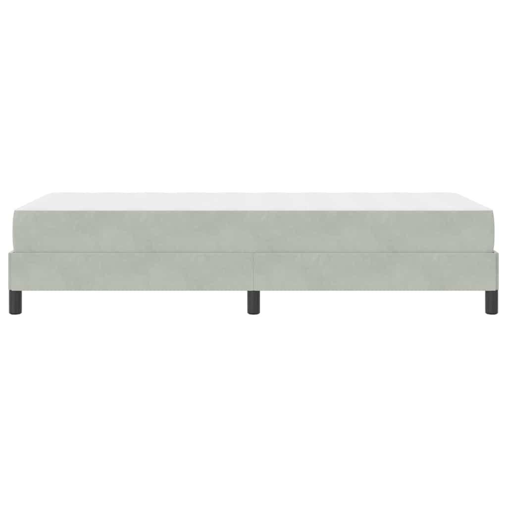 Krevet s opruga kutije Svijetlo siva 80 x 220 cm tkanina