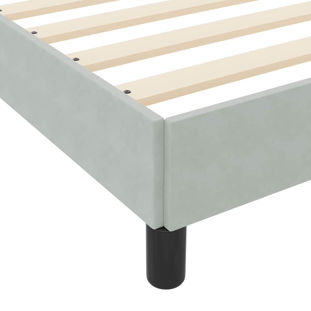 Krevet s opruga kutije Svijetlo siva 140 x 220 cm tkanina