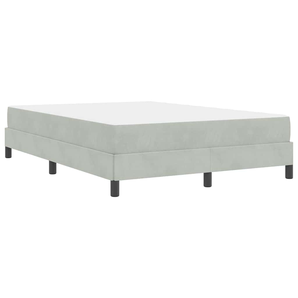Krevet s opruga kutije Svijetlo siva 140 x 220 cm tkanina