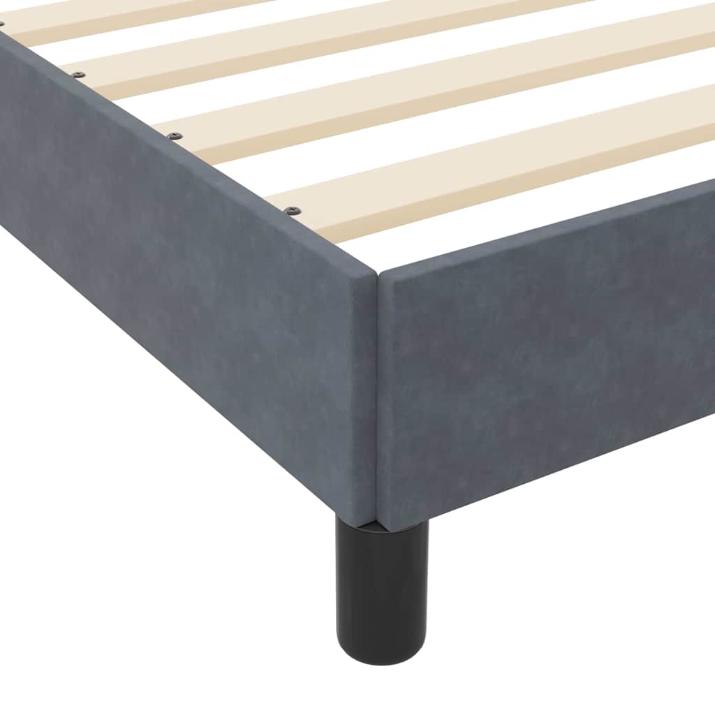 Krevet s opruga kutije Tamno siva 140 x 220 cm tkanina