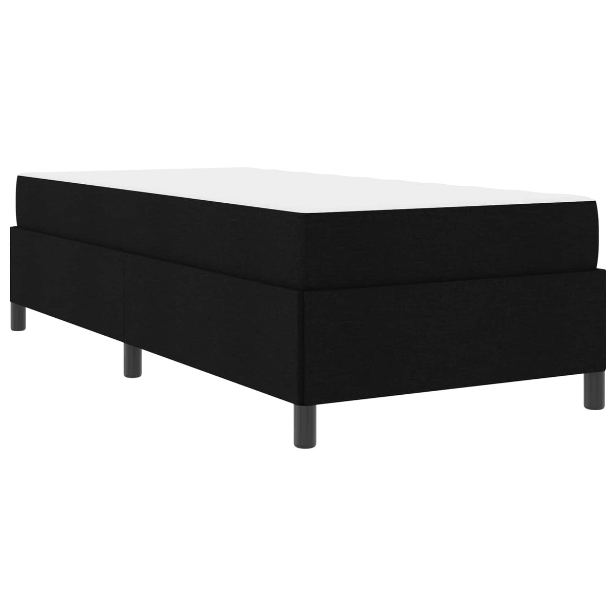 Krevet s opruga kutije Crna 90 x 190 cm tkanina