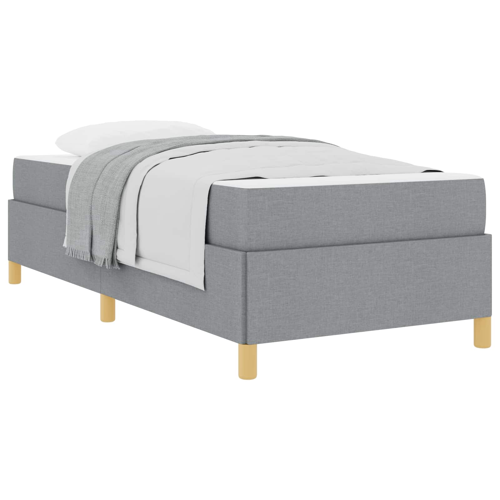Krevetna konstrukcija Svijetlo siva 80 x 200 cm tkanina