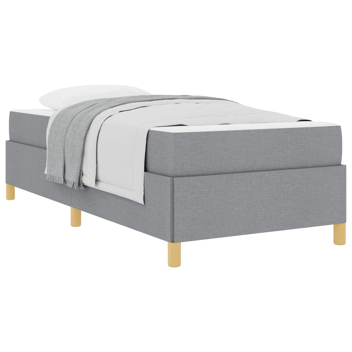 Krevetna konstrukcija Svijetlo siva 90 x 190 cm tkanina