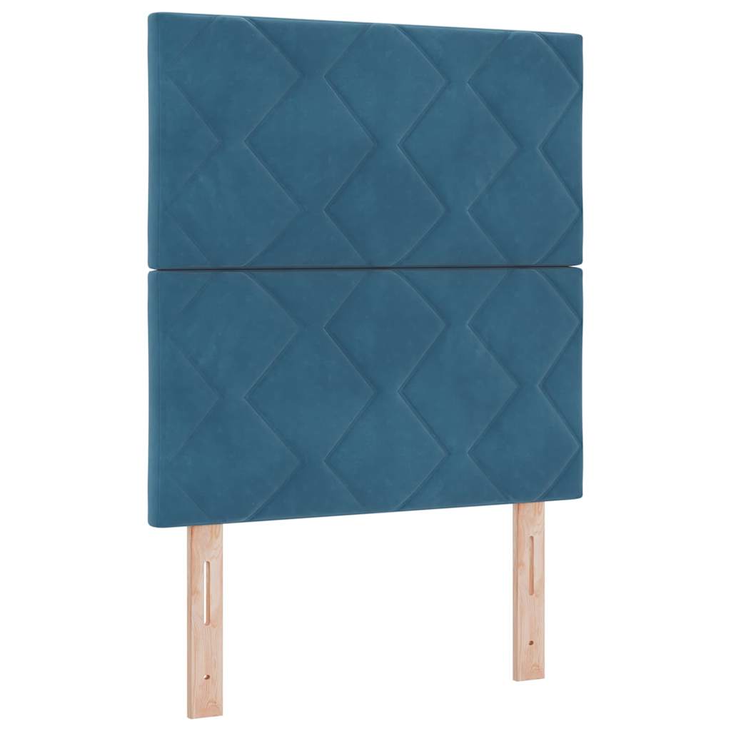 Krevet s opruga kutije Tamno plava 200 x 80 cm Baršun