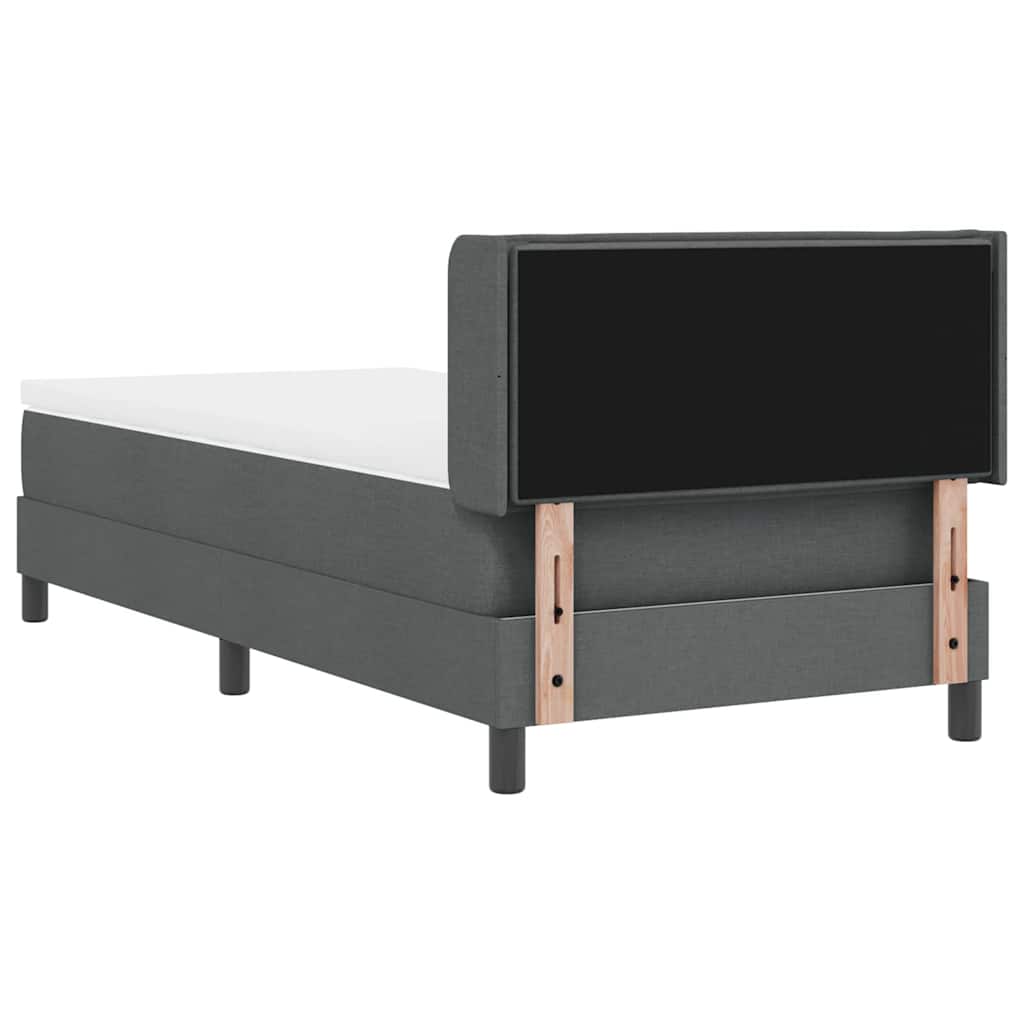 Krevet s opruga kutije Tamno siva 200 x 100 cm tkanina