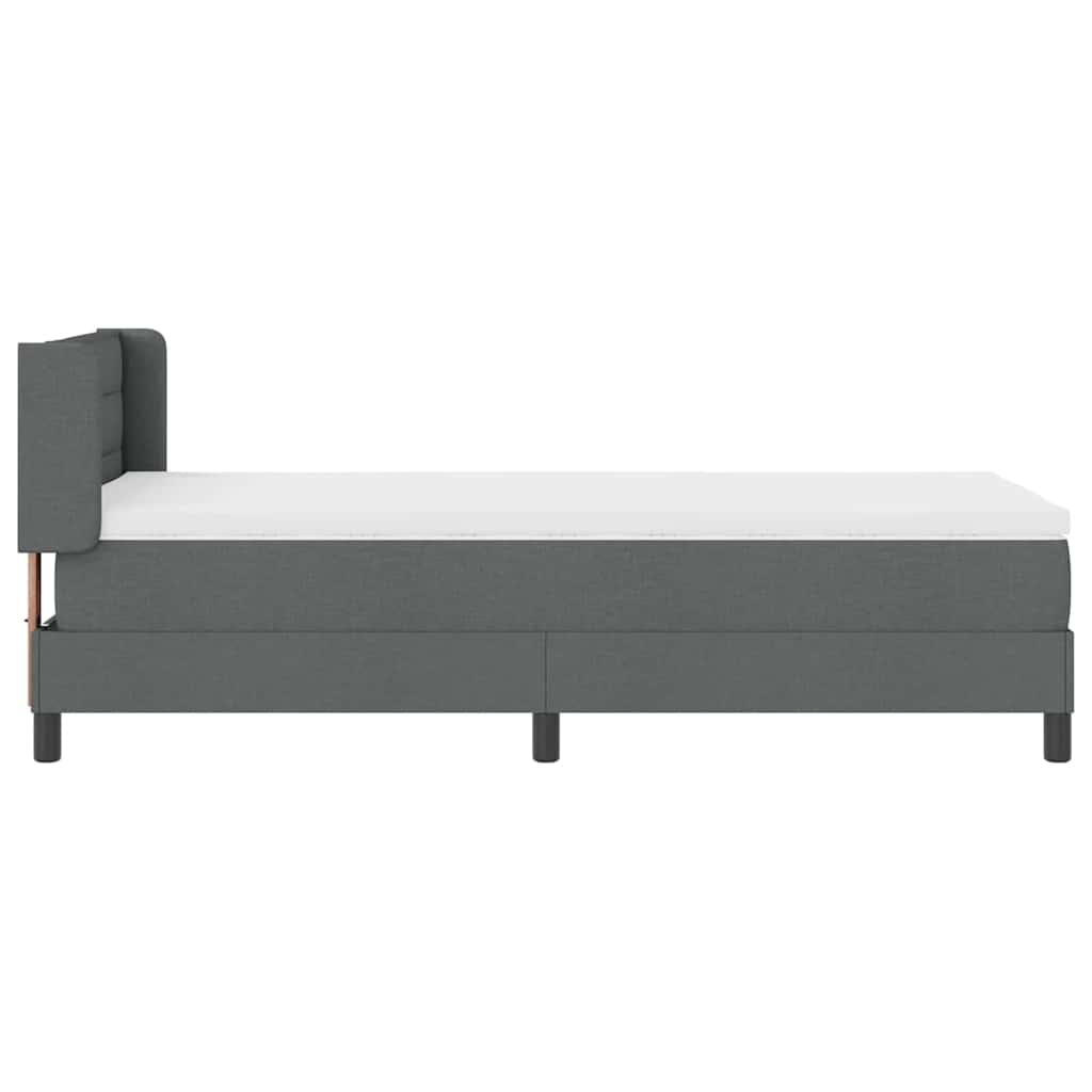 Krevet s opruga kutije Tamno siva 200 x 100 cm tkanina