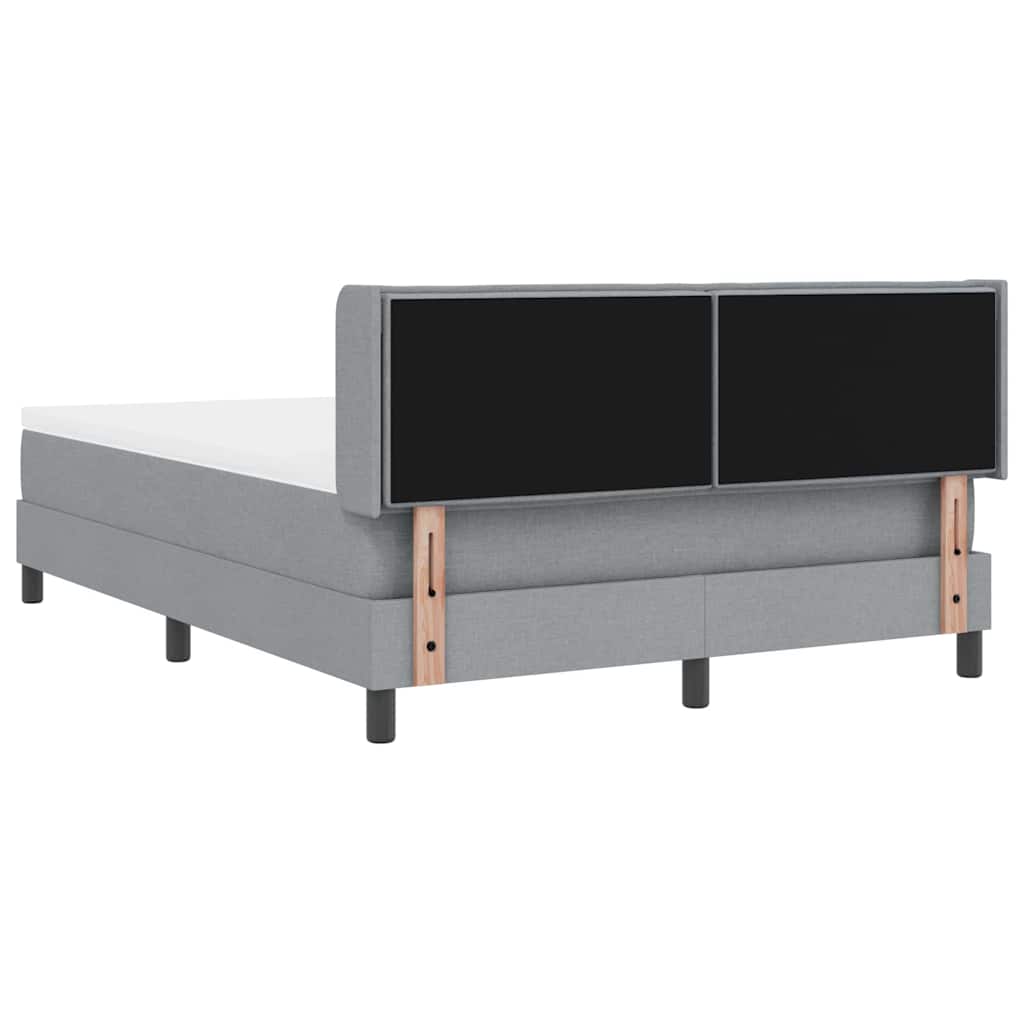 Krevet s opruga kutije Svijetlo siva 200 x 160 cm tkanina