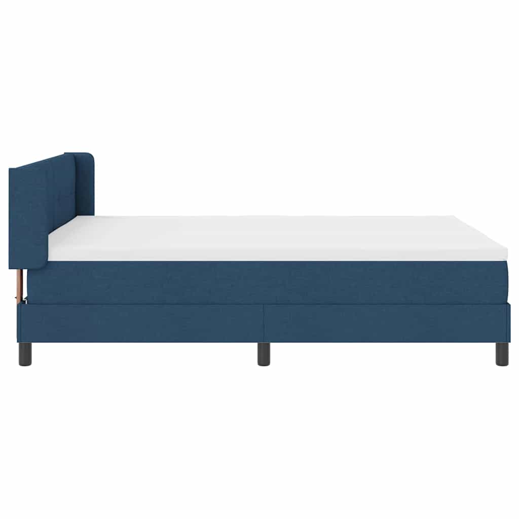 Krevet s opruga kutije s jastukom Plava 190 x 140 cm tkanina