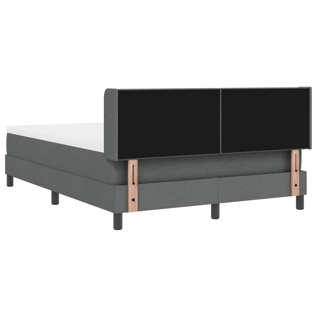Krevet s opruga kutije Tamno siva 200 x 140 cm tkanina