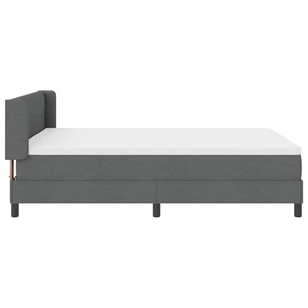 Krevet s opruga kutije Tamno siva 200 x 140 cm tkanina
