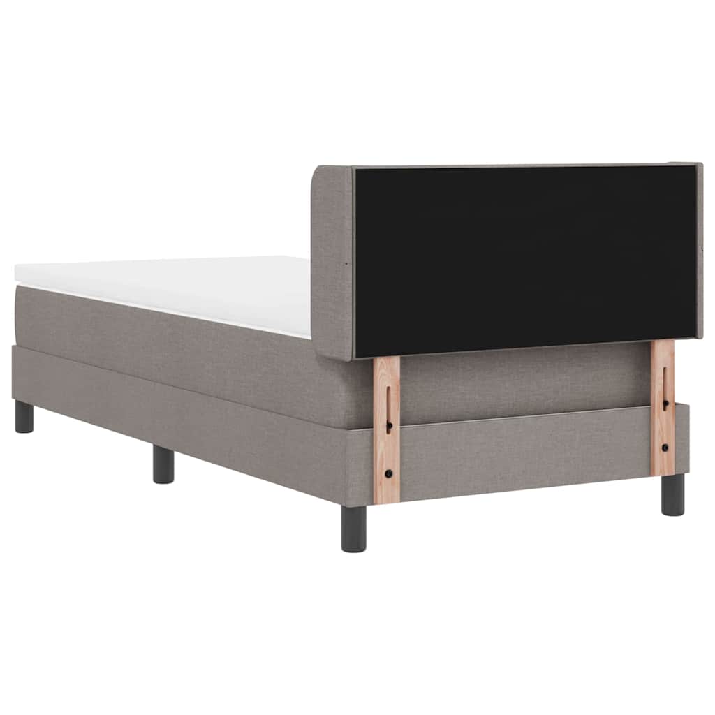 Krevet s opruga kutije Sivo-smeđa 200 x 90 cm tkanina