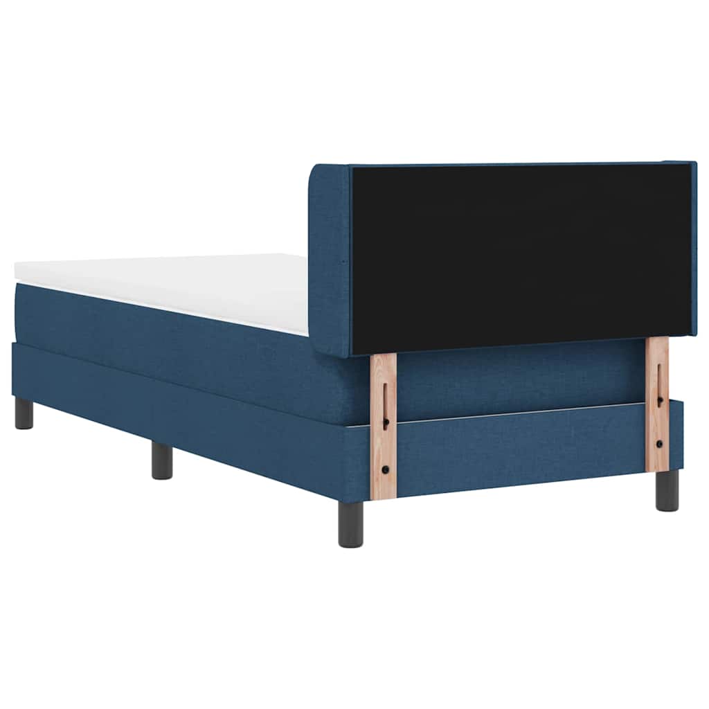 Krevet s opruga kutije s uzglavljem Plava 200 x 90 cm tkanina