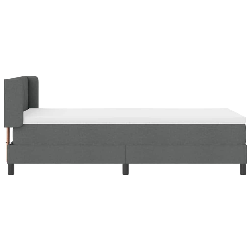Krevet s opruga kutije Tamno siva 200 x 100 cm tkanina