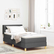 Krevet s opruga kutije Tamno siva 200 x 80 cm tkanina