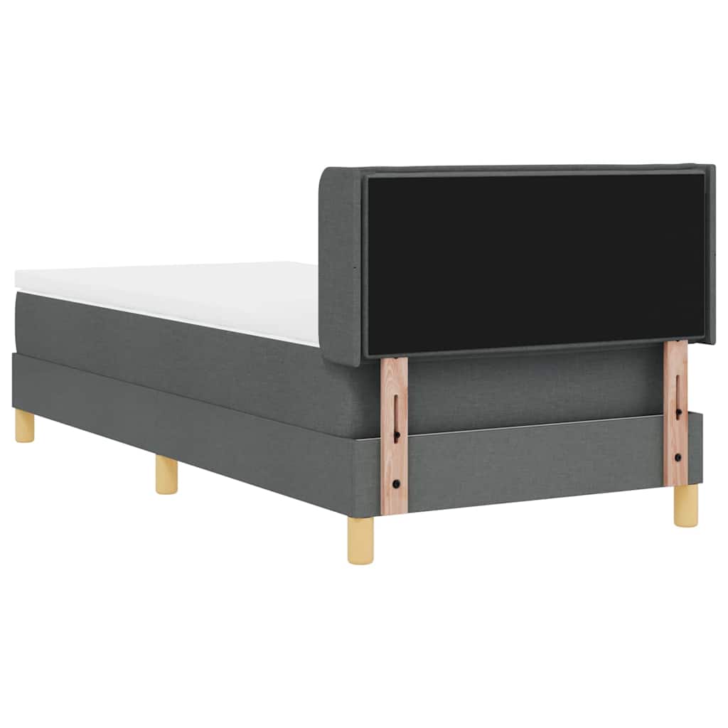 Krevet s opruga kutije Tamno siva 200 x 80 cm tkanina
