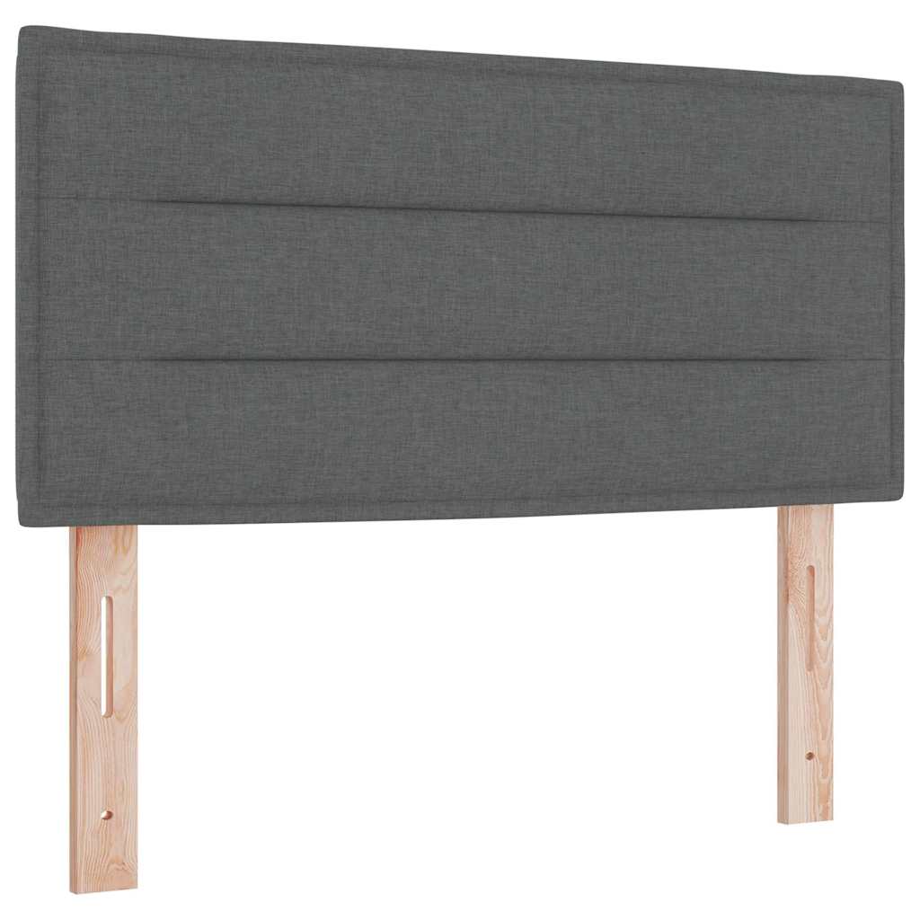 Krevet s opruga kutije Tamno siva 200 x 90 cm tkanina