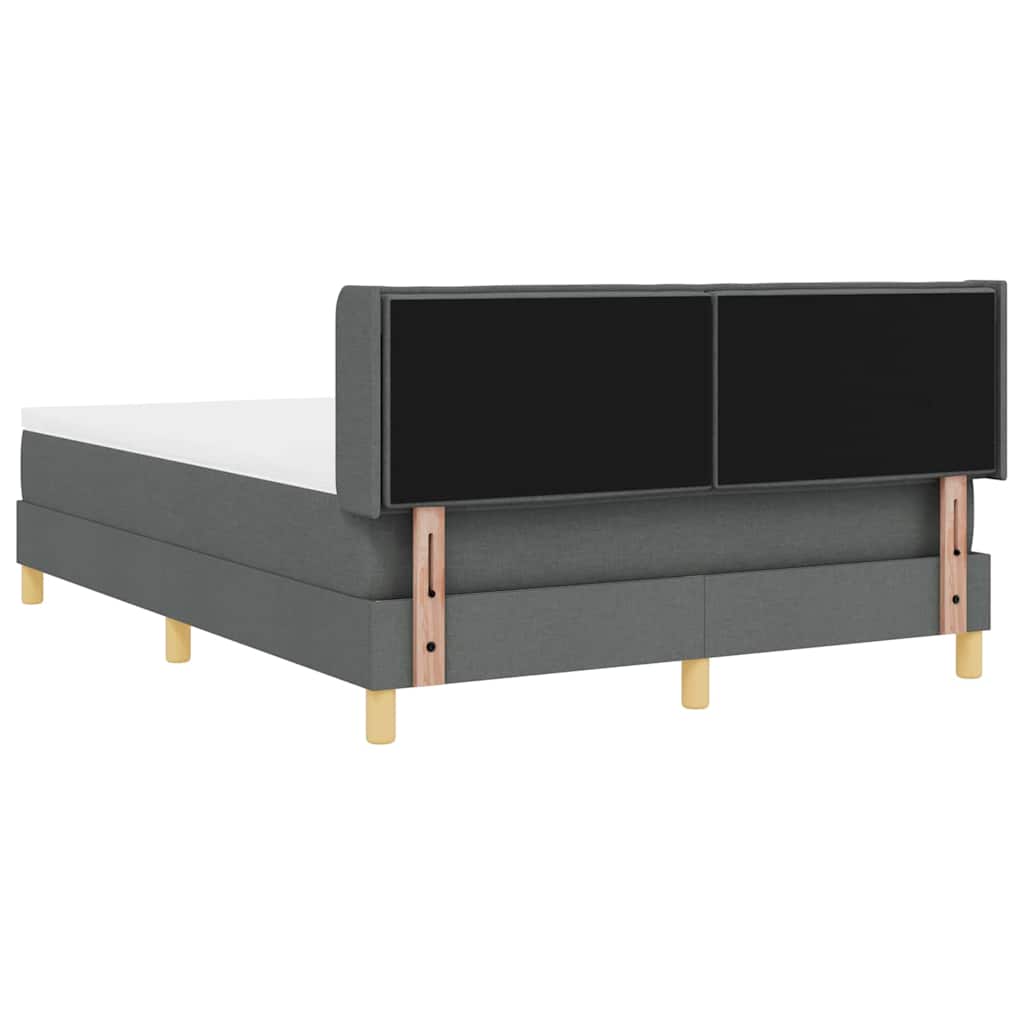 Krevet s opruga kutije Tamno siva 200 x 140 cm tkanina