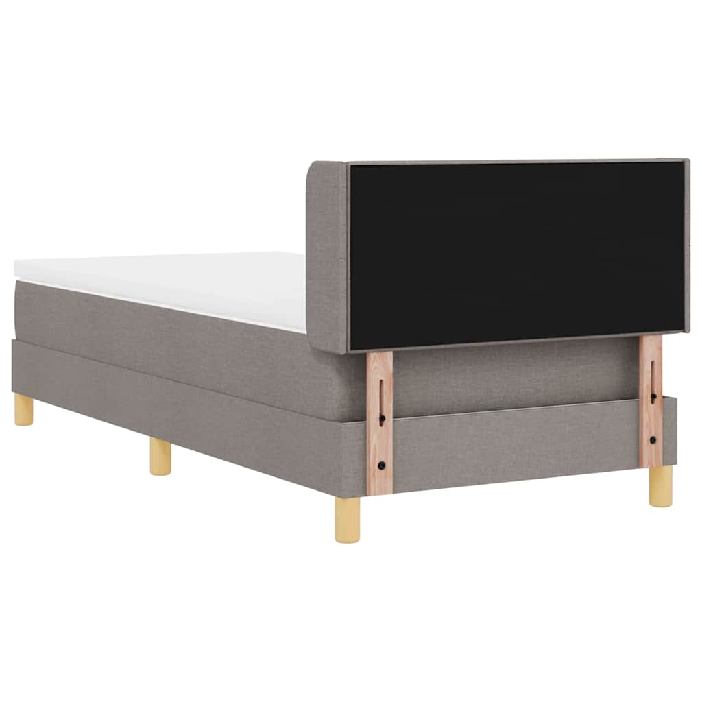 Krevet s opruga kutije Sivo-smeđa 200 x 90 cm tkanina