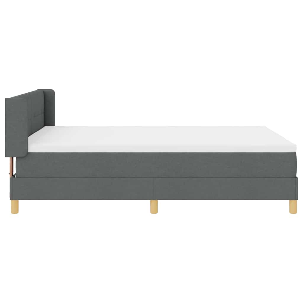 Krevet s opruga kutije Tamno siva 200 x 140 cm tkanina