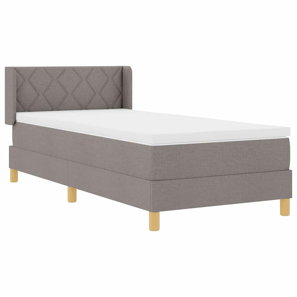 Krevet s opruga kutije Sivo-smeđa 200 x 90 cm tkanina
