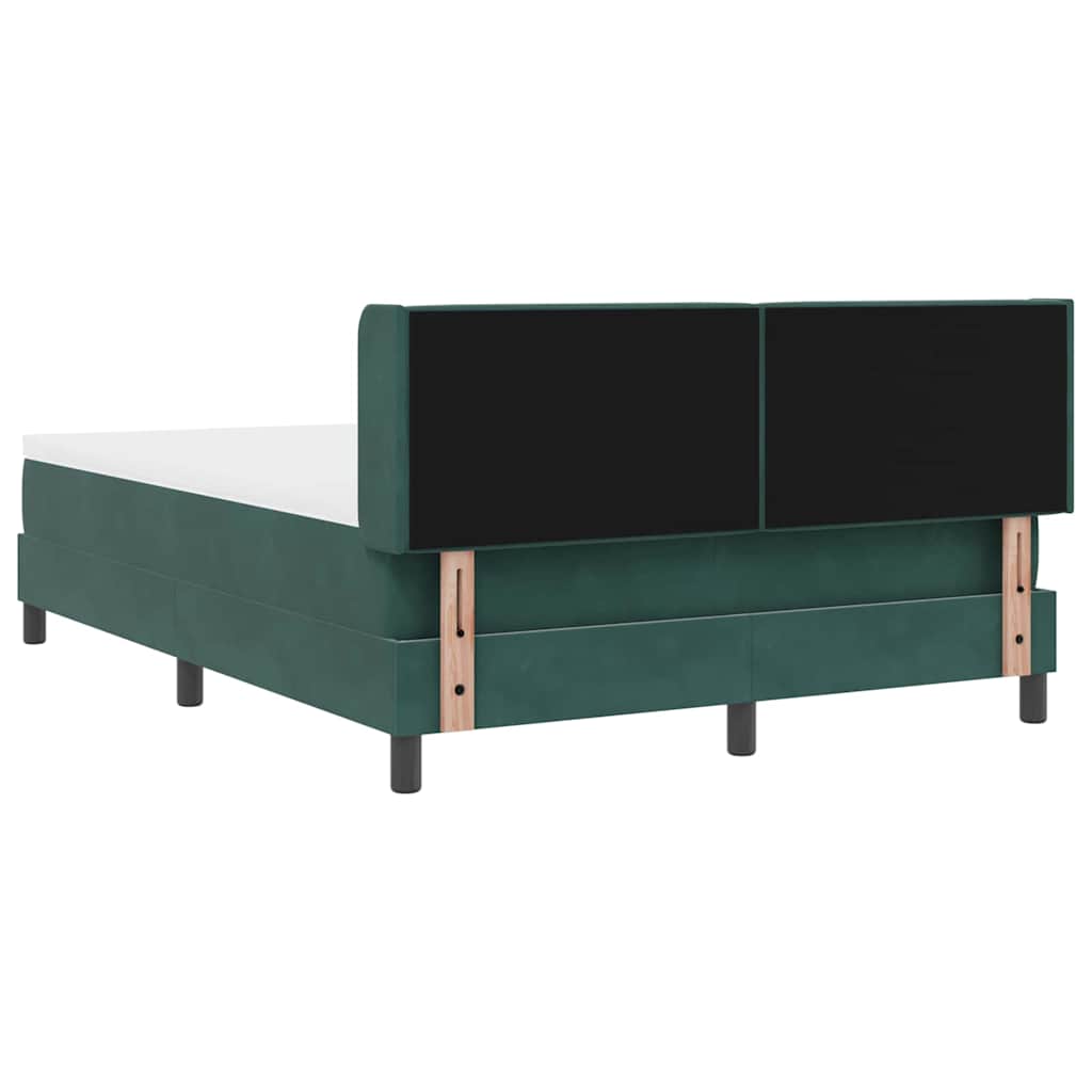 Krevet s opruga kutije Tamnozelena 200 x 140 cm Baršun