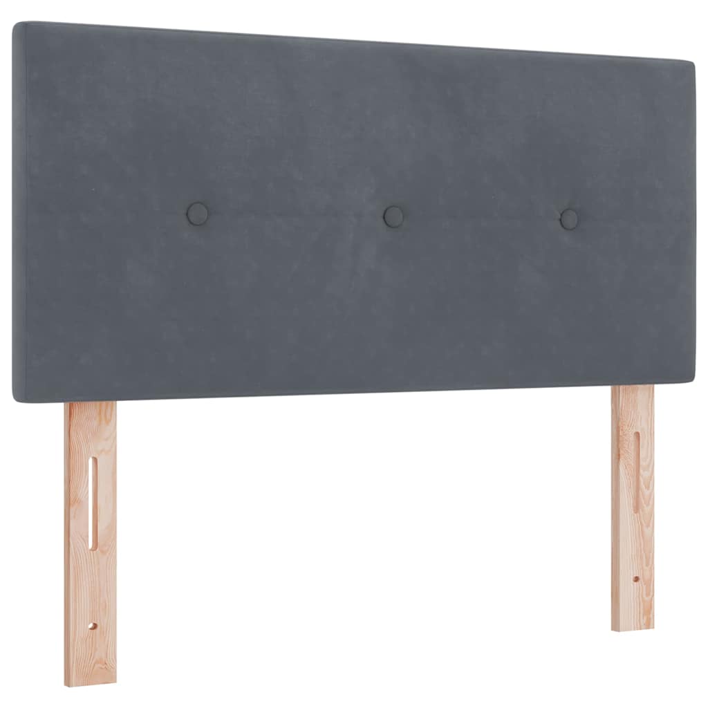Krevet s opruga kutije Tamno siva 200 x 80 cm Baršun